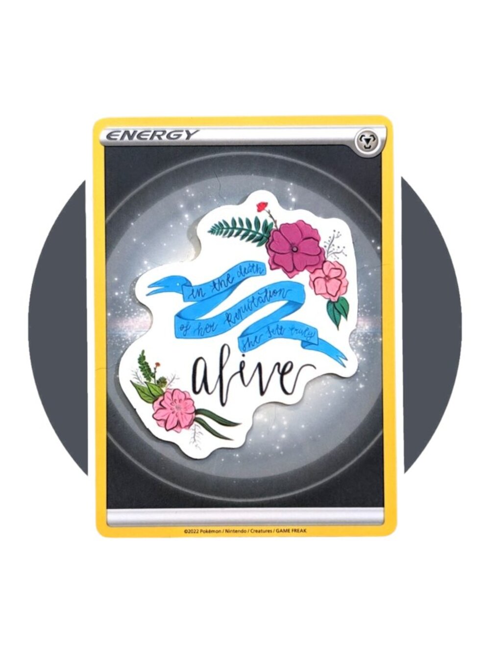 Taylor Swift Vinyl Sticker (KK40): Why She Disappeared Poem + Metal Energy Card